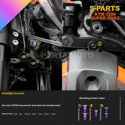 SPARTS Titanium Alloy Fasteners Compatible with KTM Super Duke 1290