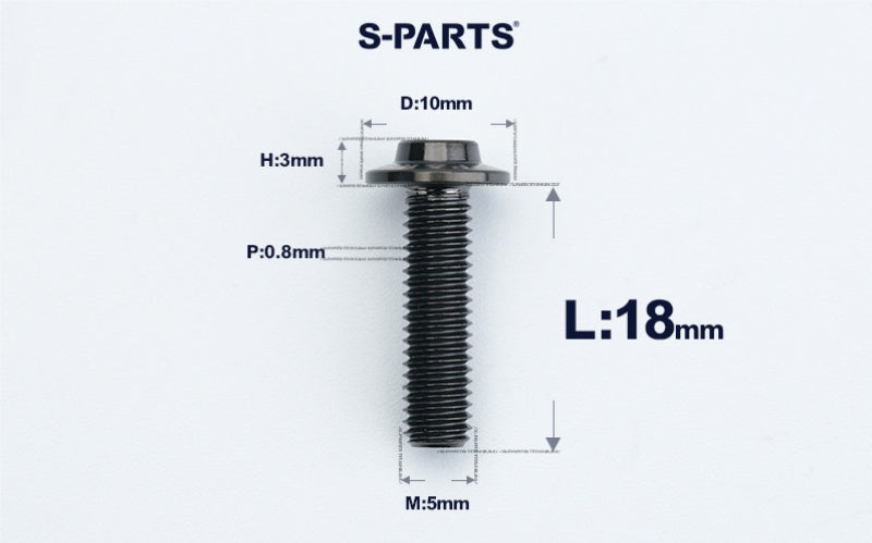 SPARTS A3 M5×L6-50 D10 Titanium Button Head Bolt for Motorcycle & Bicycle Lightweight Custom Fasteners