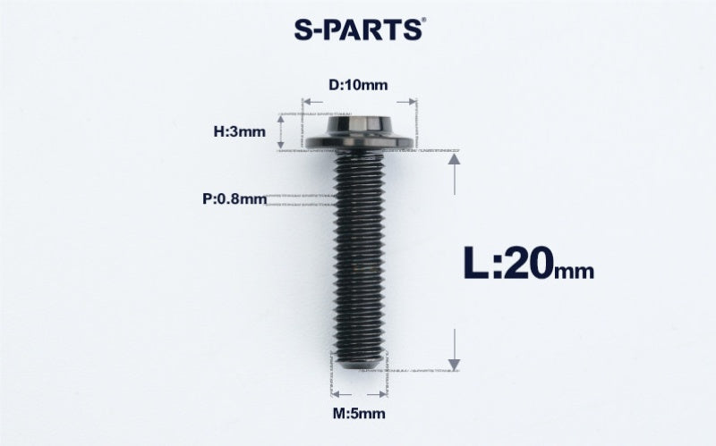 SPARTS A3 M5×L6-50 D10 Titanium Button Head Bolt for Motorcycle & Bicycle Lightweight Custom Fasteners