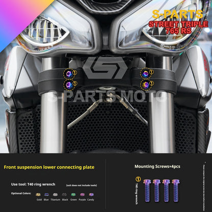 SPARTS Titanium Screw Set for Triumph Street Triple RS –CNC Titanium Upgrade Kit