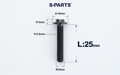 SPARTS A3 M5×L6-50 D10 Titanium Button Head Bolt for Motorcycle & Bicycle Lightweight Custom Fasteners