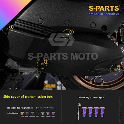 SPARTS Titanium Bolt Kit for 2021 Yamaha XMAX 300 Motorcycle Upgrade