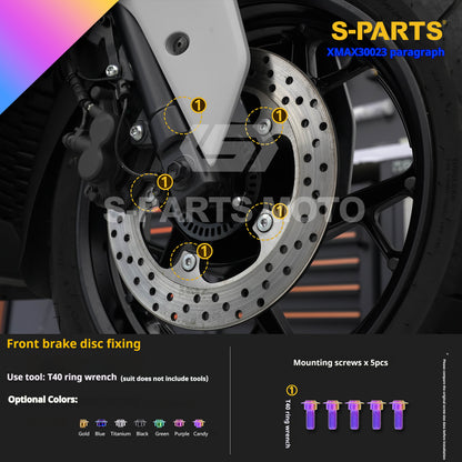 SPARTS Titanium Bolt Set for 2023 XMAX300 | Yamaha Motorcycle Titanium Bolt Upgrade