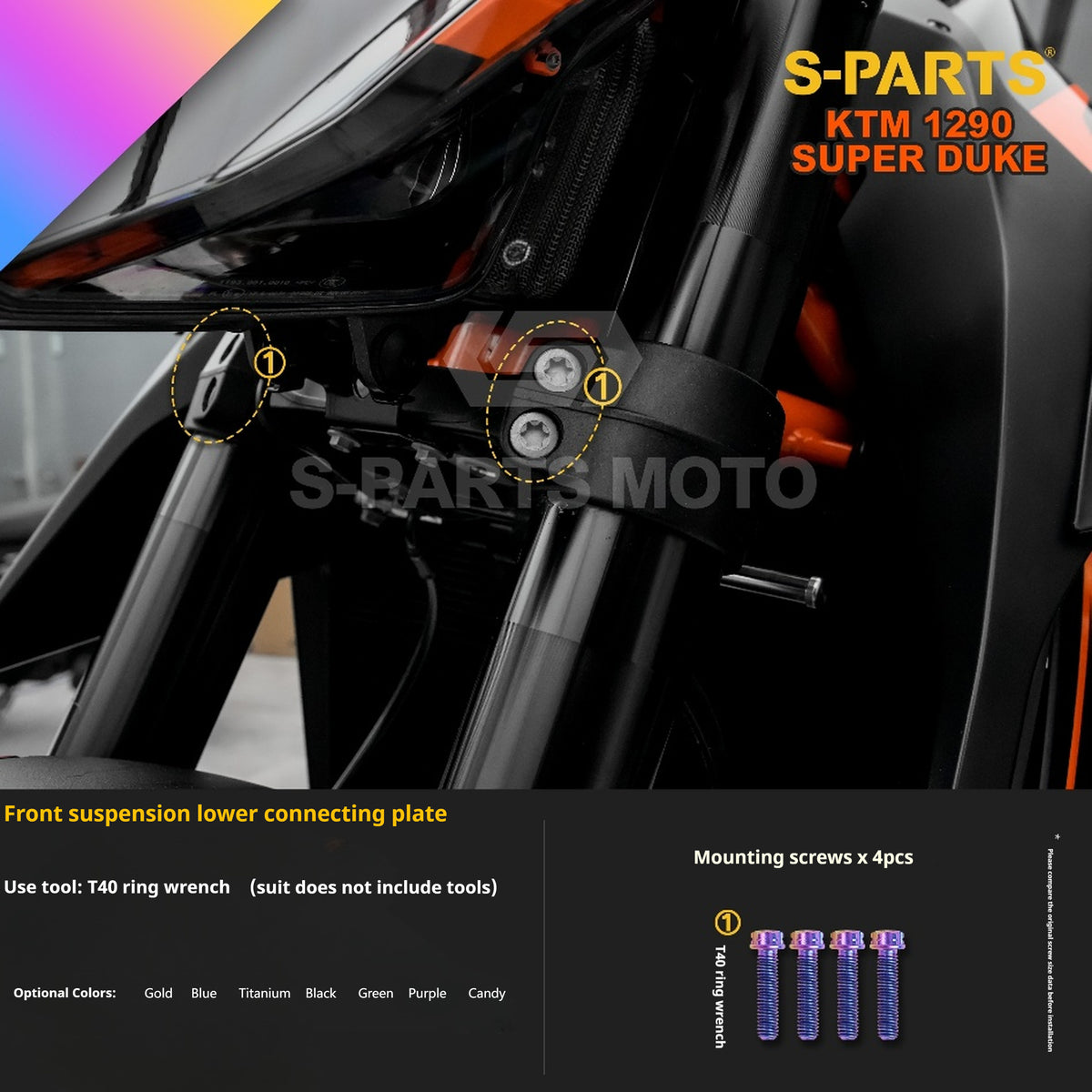 SPARTS Titanium Alloy Fasteners Compatible with KTM Super Duke 1290