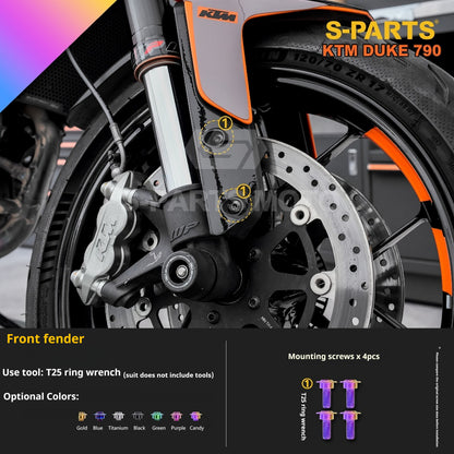 SPARTS TC4 Titanium Bolt Kit Compatible with KTM DUKE 790 – Full Motorcycle Fastener Upgrade