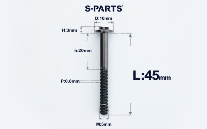 SPARTS A3 M5×L6-50 D10 Titanium Button Head Bolt for Motorcycle & Bicycle Lightweight Custom Fasteners