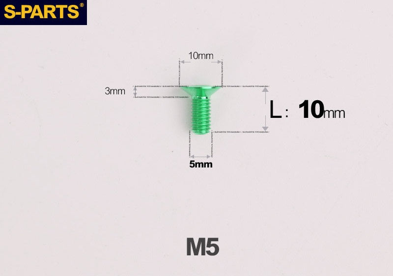 SPARTS M5×8-50mm Countersunk Titanium Alloy Bolt