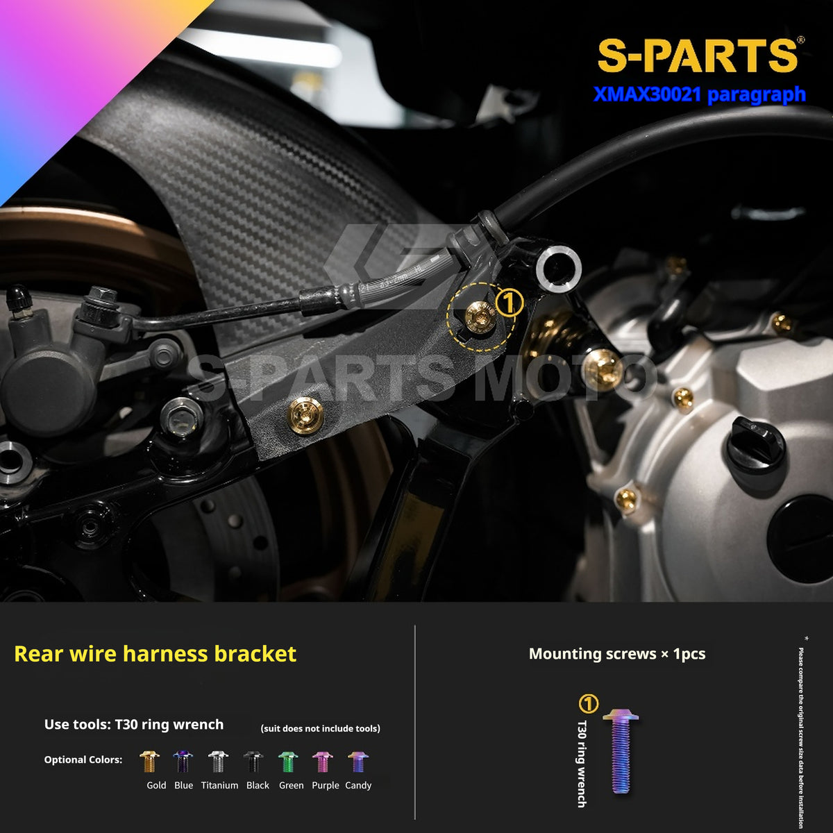 SPARTS Titanium Bolt Kit for 2021 Yamaha XMAX 300 Motorcycle Upgrade