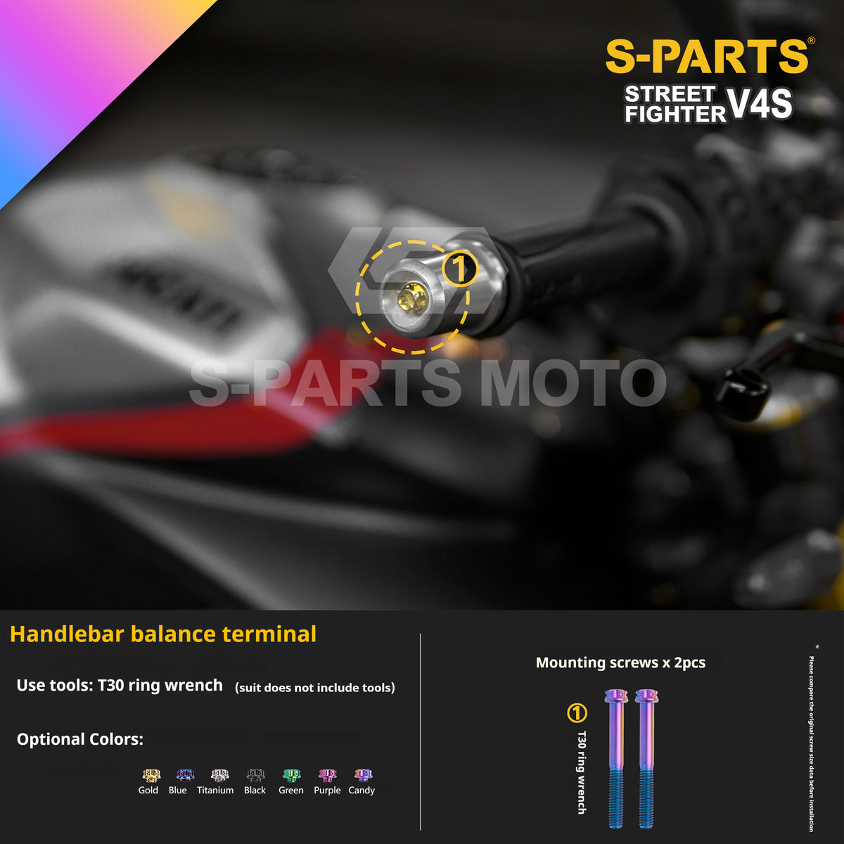 SPARTS Titanium Bolt Kit for Ducati Streetfighter V4S