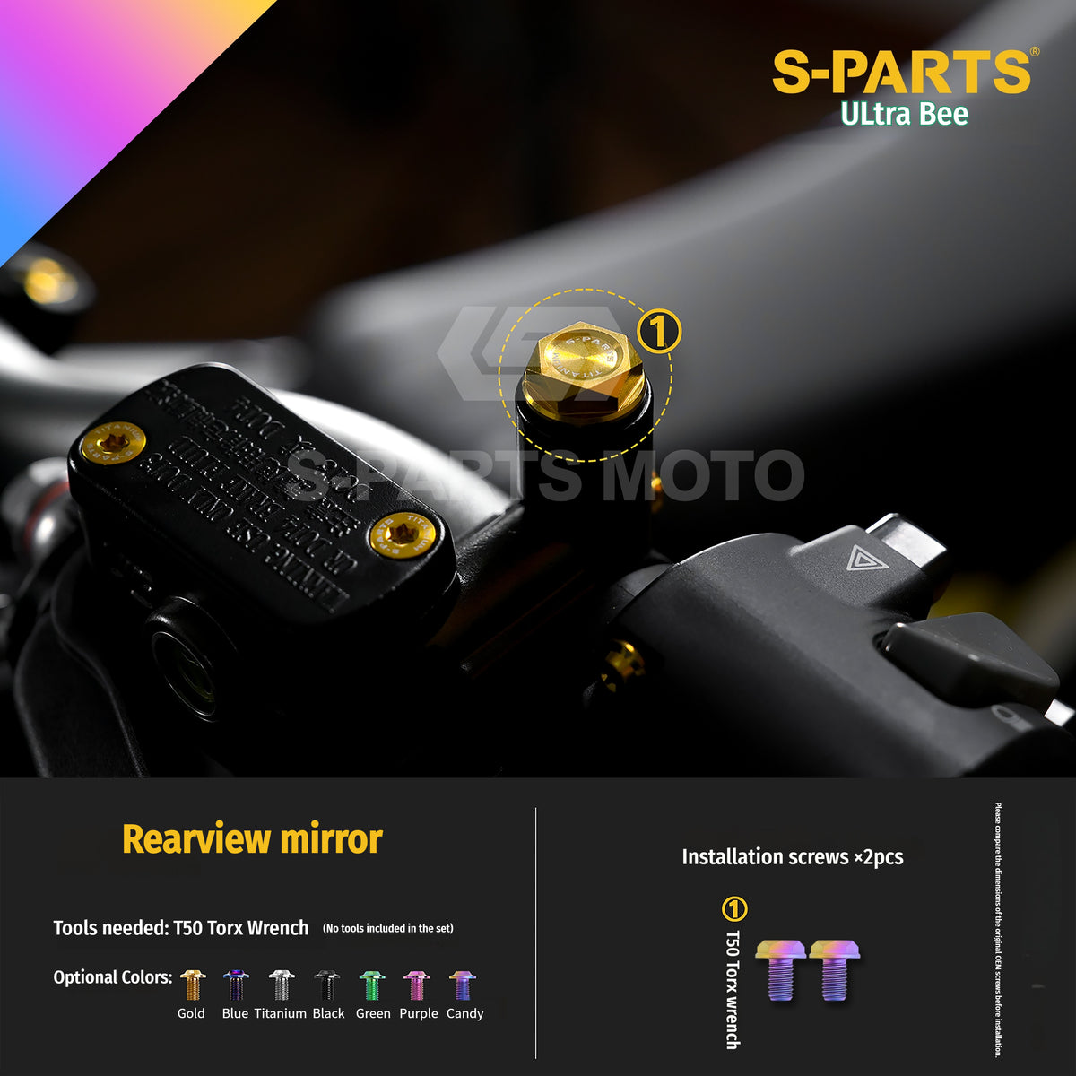 SPARTS Titanium Bolt Kit for Ultra Bee | Full Motorcycle Upgrade Set