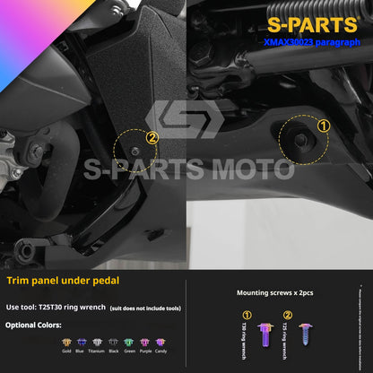 SPARTS Titanium Bolt Set for 2023 XMAX300 | Yamaha Motorcycle Titanium Bolt Upgrade