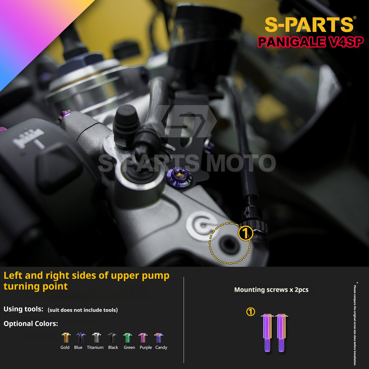 SPARTS TC4 Titanium Bolt Kit for Ducati Panigale V4SP Motorcycle