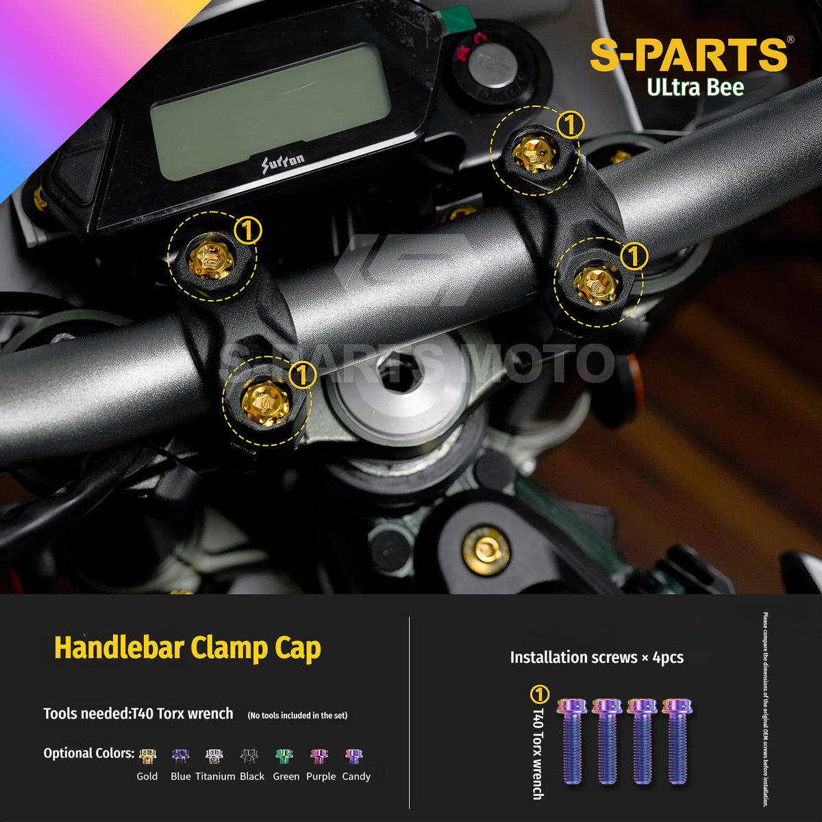 SPARTS Titanium Bolt Kit for Ultra Bee | Full Motorcycle Upgrade Set