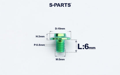 SPARTS A3 M5×L6-50 D10 Titanium Button Head Bolt for Motorcycle & Bicycle Lightweight Custom Fasteners