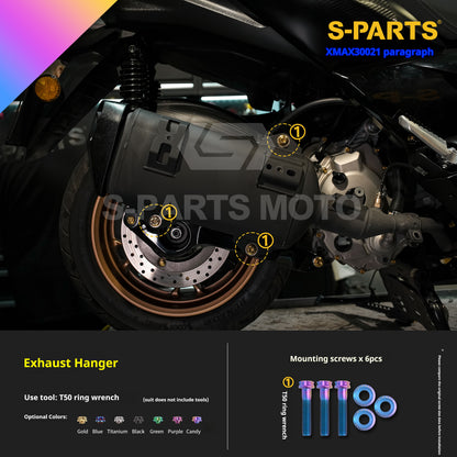SPARTS Titanium Bolt Kit for 2021 Yamaha XMAX 300 Motorcycle Upgrade