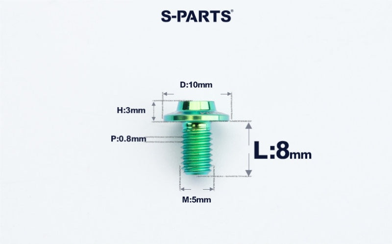 SPARTS A3 M5×L6-50 D10 Titanium Button Head Bolt for Motorcycle & Bicycle Lightweight Custom Fasteners