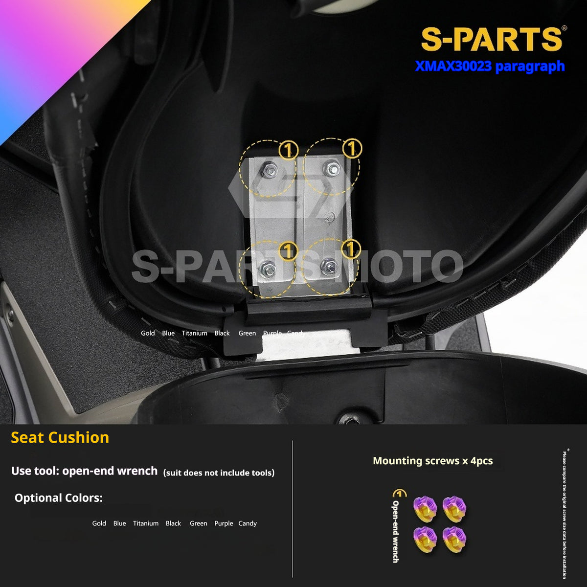 SPARTS Titanium Bolt Set for 2023 XMAX300 | Yamaha Motorcycle Titanium Bolt Upgrade
