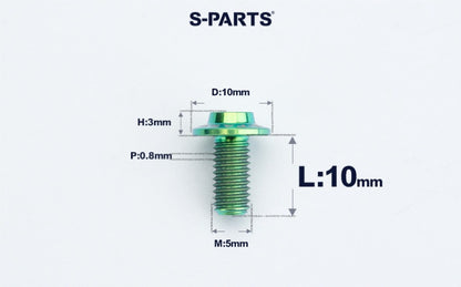 SPARTS A3 M5×L6-50 D10 Titanium Button Head Bolt for Motorcycle & Bicycle Lightweight Custom Fasteners