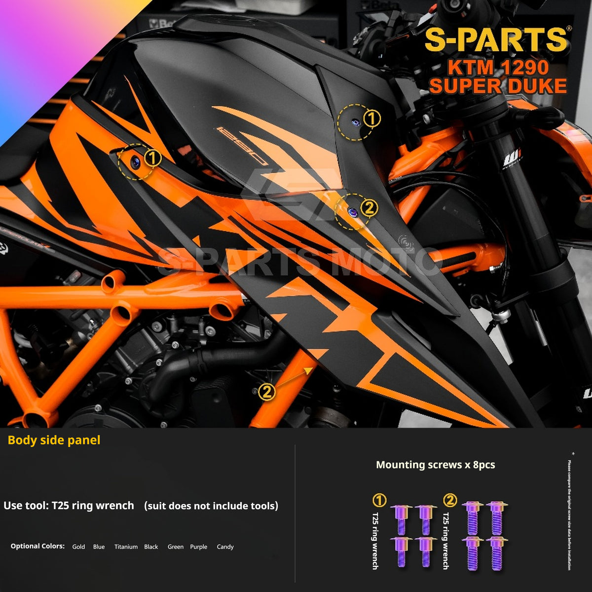 SPARTS Titanium Alloy Fasteners Compatible with KTM Super Duke 1290