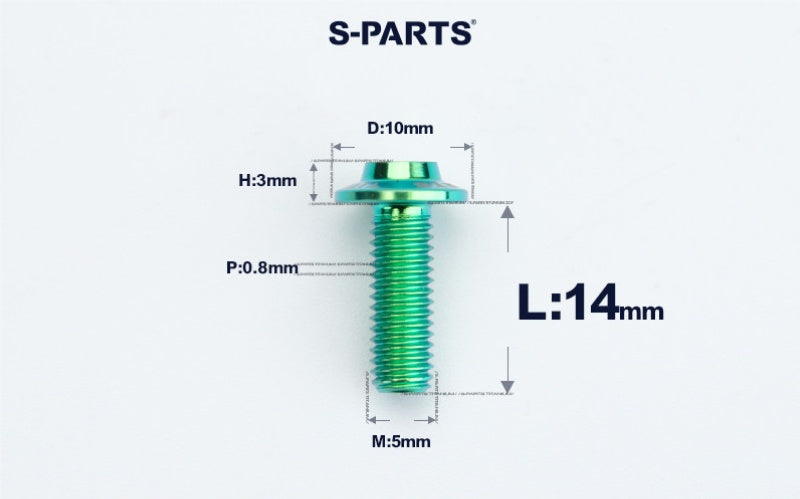 SPARTS A3 M5×L6-50 D10 Titanium Button Head Bolt for Motorcycle & Bicycle Lightweight Custom Fasteners
