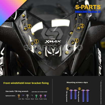 SPARTS Titanium Bolt Kit for 2021 Yamaha XMAX 300 Motorcycle Upgrade