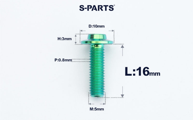 SPARTS A3 M5×L6-50 D10 Titanium Button Head Bolt for Motorcycle & Bicycle Lightweight Custom Fasteners