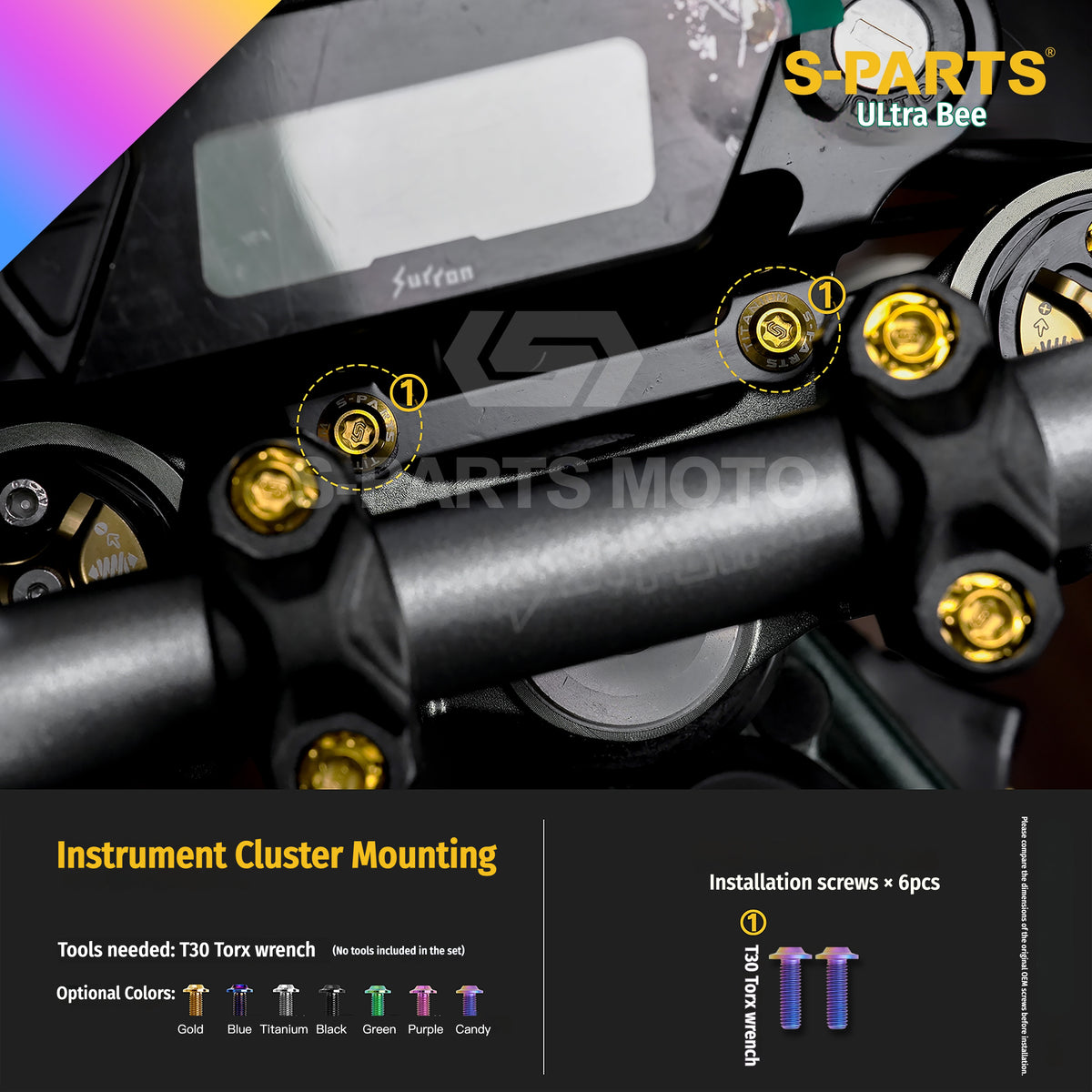 SPARTS Titanium Bolt Kit for Ultra Bee | Full Motorcycle Upgrade Set