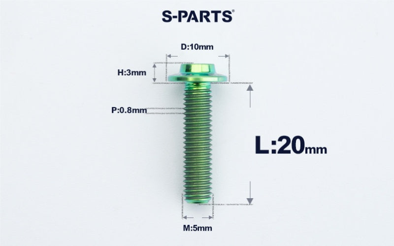 SPARTS A3 M5×L6-50 D10 Titanium Button Head Bolt for Motorcycle & Bicycle Lightweight Custom Fasteners