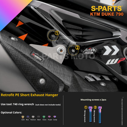 SPARTS TC4 Titanium Bolt Kit Compatible with KTM DUKE 790 – Full Motorcycle Fastener Upgrade
