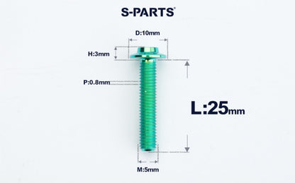 SPARTS A3 M5×L6-50 D10 Titanium Button Head Bolt for Motorcycle & Bicycle Lightweight Custom Fasteners