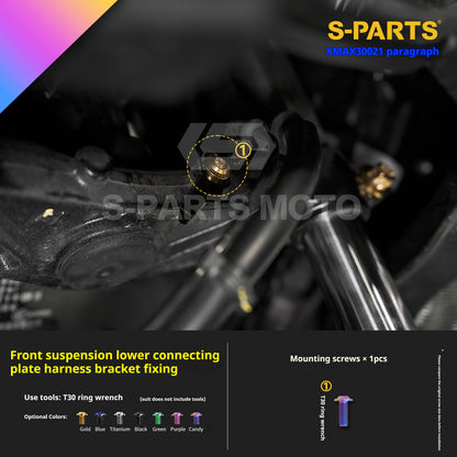 SPARTS Titanium Bolt Kit for 2021 Yamaha XMAX 300 Motorcycle Upgrade