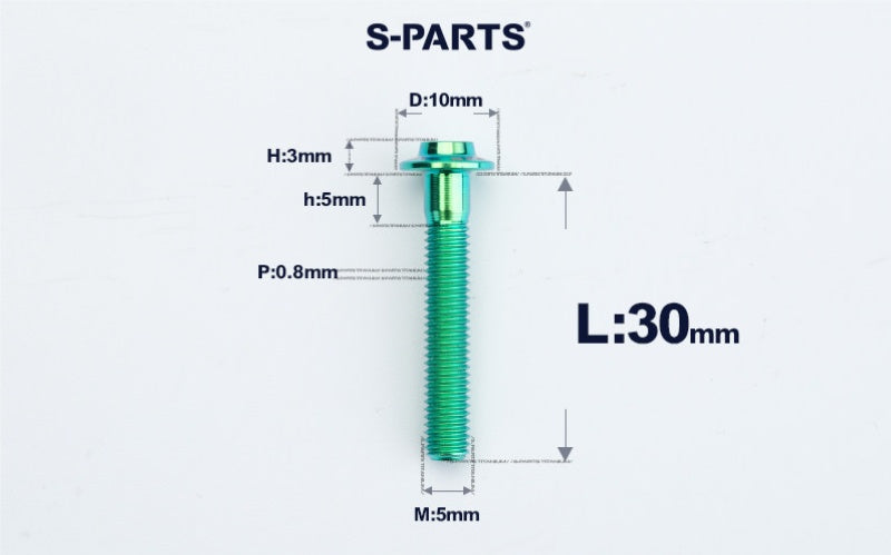 SPARTS A3 M5×L6-50 D10 Titanium Button Head Bolt for Motorcycle & Bicycle Lightweight Custom Fasteners