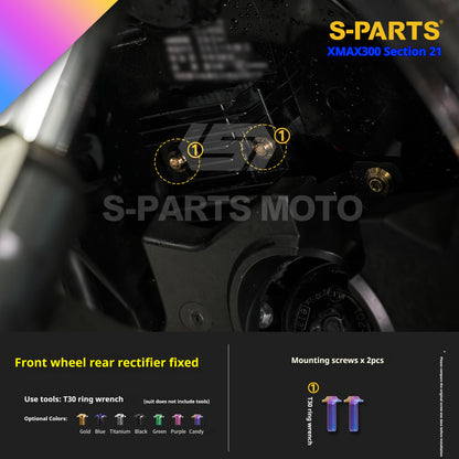 SPARTS Titanium Bolt Kit for 2021 Yamaha XMAX 300 Motorcycle Upgrade