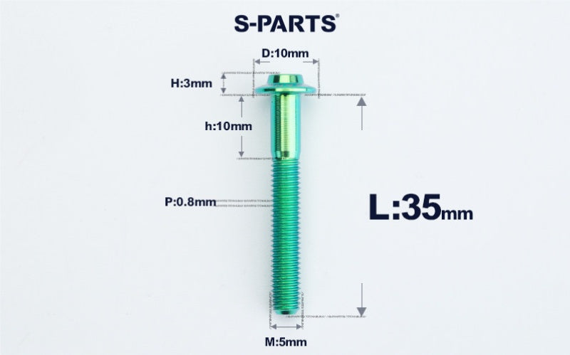SPARTS A3 M5×L6-50 D10 Titanium Button Head Bolt for Motorcycle & Bicycle Lightweight Custom Fasteners
