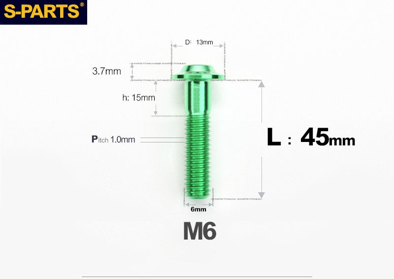 SPARTS A3 M6 D13 Titanium Button Head Bolts for Motorcycle Upgrades