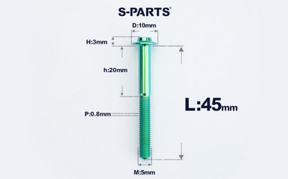 SPARTS A3 M5×L6-50 D10 Titanium Button Head Bolt for Motorcycle & Bicycle Lightweight Custom Fasteners