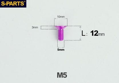 SPARTS M5×8-50mm Countersunk Titanium Alloy Bolt