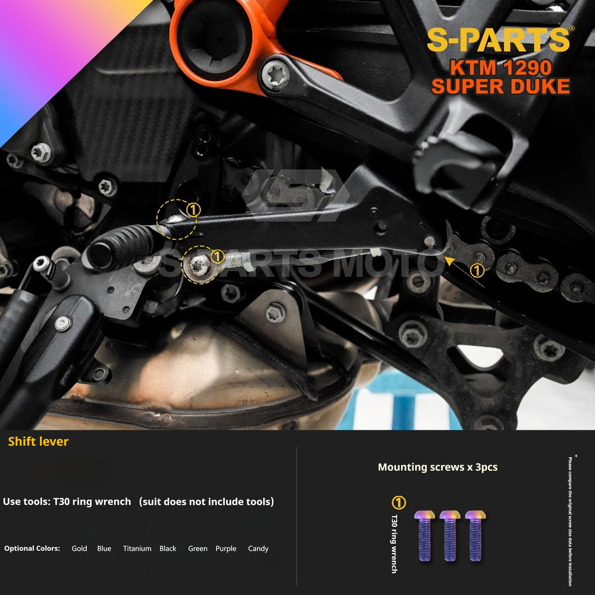 SPARTS Titanium Alloy Fasteners Compatible with KTM Super Duke 1290