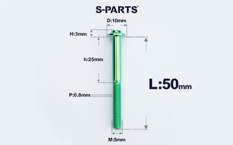 SPARTS A3 M5×L6-50 D10 Titanium Button Head Bolt for Motorcycle & Bicycle Lightweight Custom Fasteners
