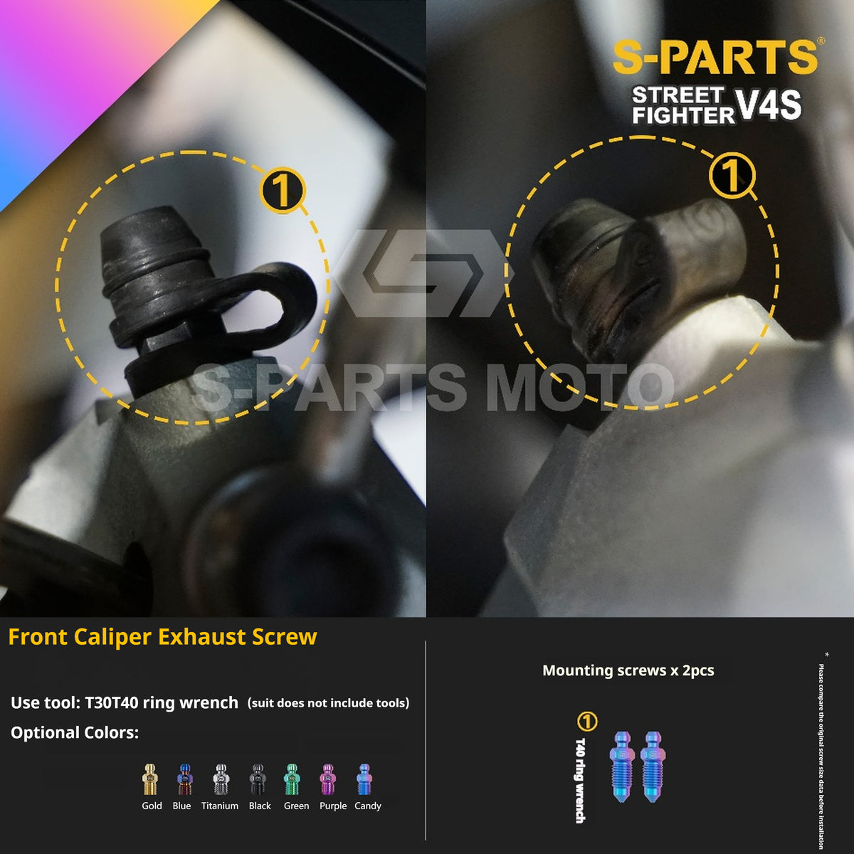 SPARTS Titanium Bolt Kit for Ducati Streetfighter V4S