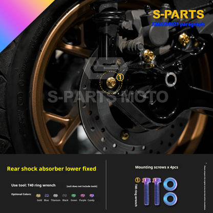 SPARTS Titanium Bolt Kit for 2021 Yamaha XMAX 300 Motorcycle Upgrade