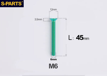 SPARTS M6×10–65mm Titanium Torx Countersunk Bolts for Motorcycle Frames