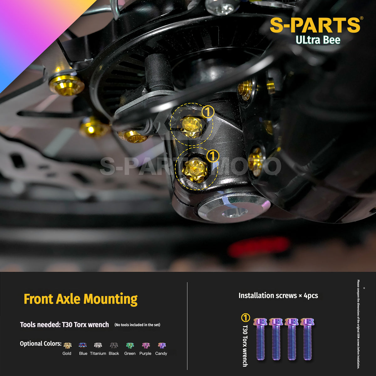 SPARTS Titanium Bolt Kit for Ultra Bee | Full Motorcycle Upgrade Set