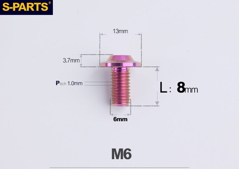 SPARTS A3 M6 D13 Titanium Button Head Bolts for Motorcycle Upgrades