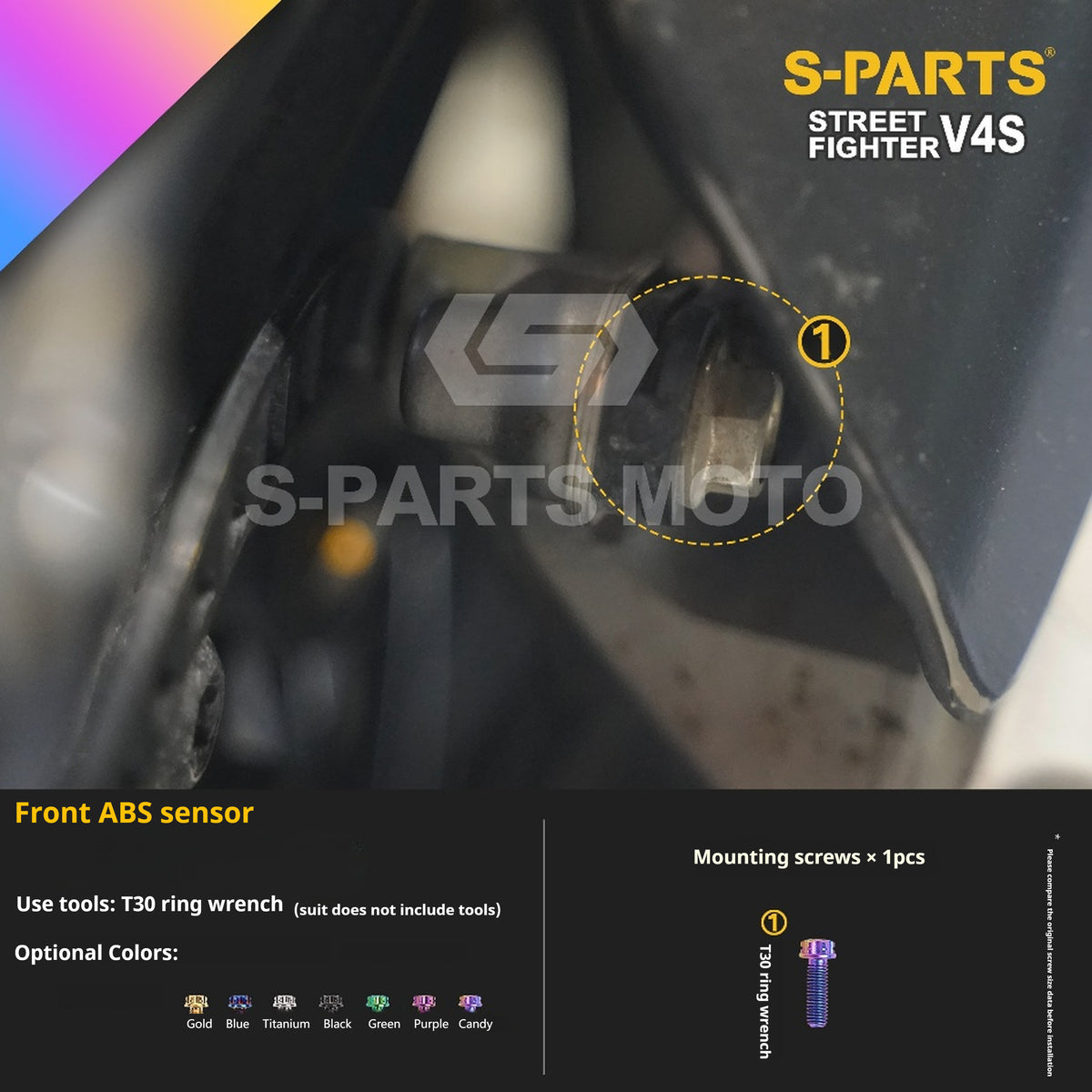 SPARTS Titanium Bolt Kit for Ducati Streetfighter V4S