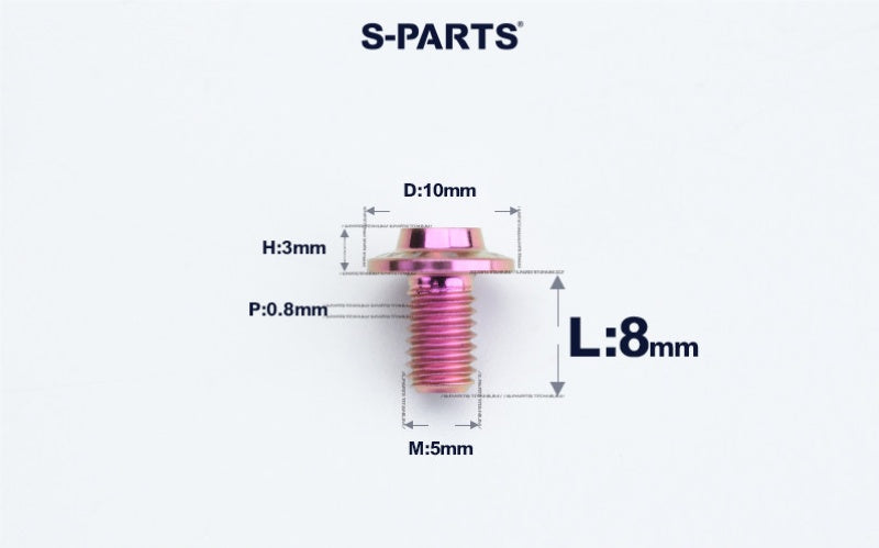SPARTS A3 M5×L6-50 D10 Titanium Button Head Bolt for Motorcycle & Bicycle Lightweight Custom Fasteners