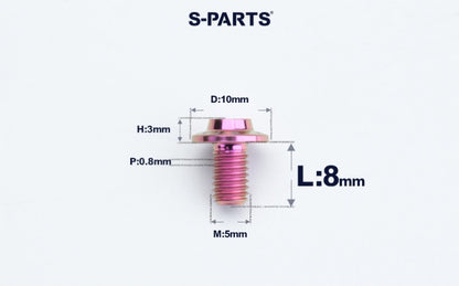 SPARTS A3 M5×L6-50 D10 Titanium Button Head Bolt for Motorcycle & Bicycle Lightweight Custom Fasteners