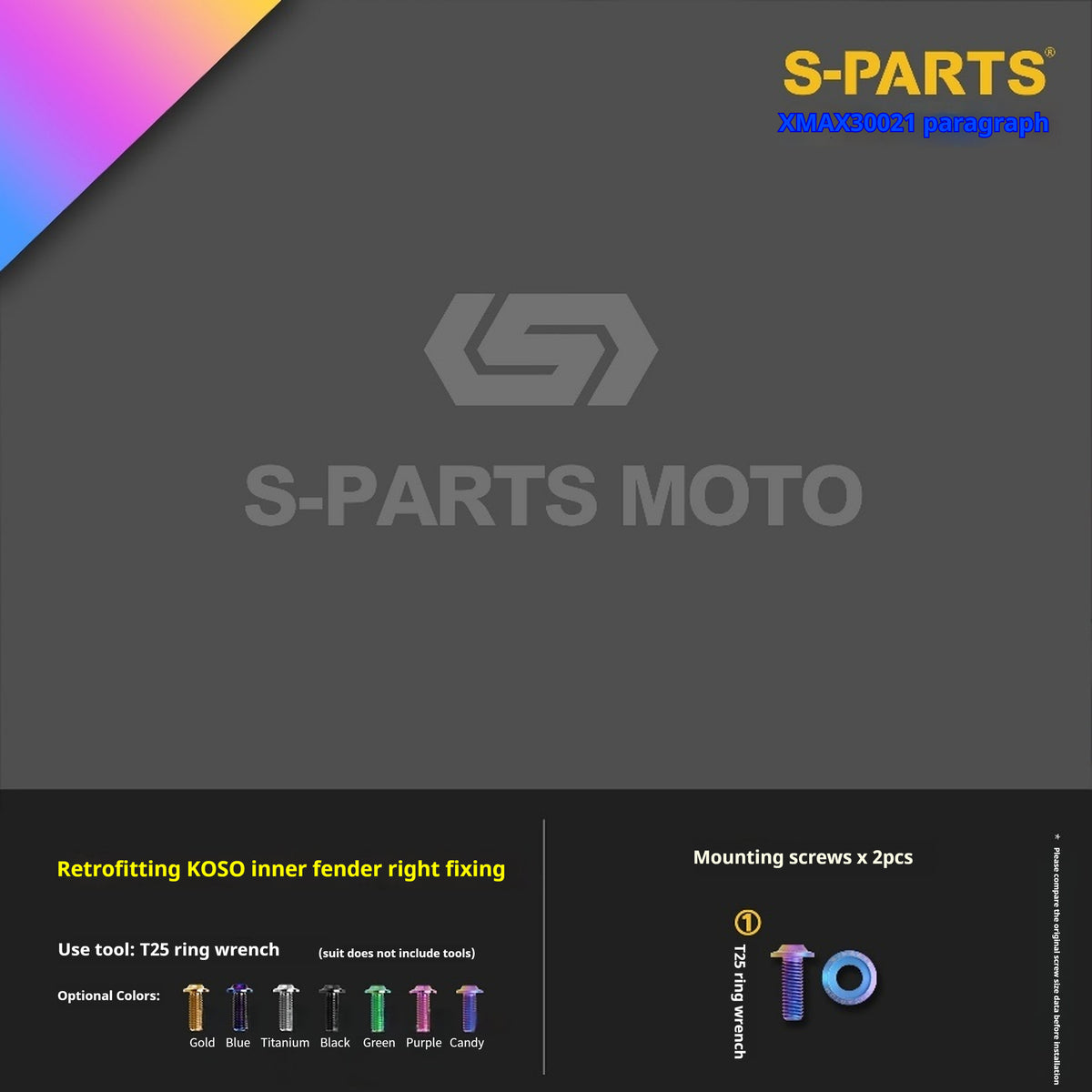 SPARTS Titanium Bolt Kit for 2021 Yamaha XMAX 300 Motorcycle Upgrade