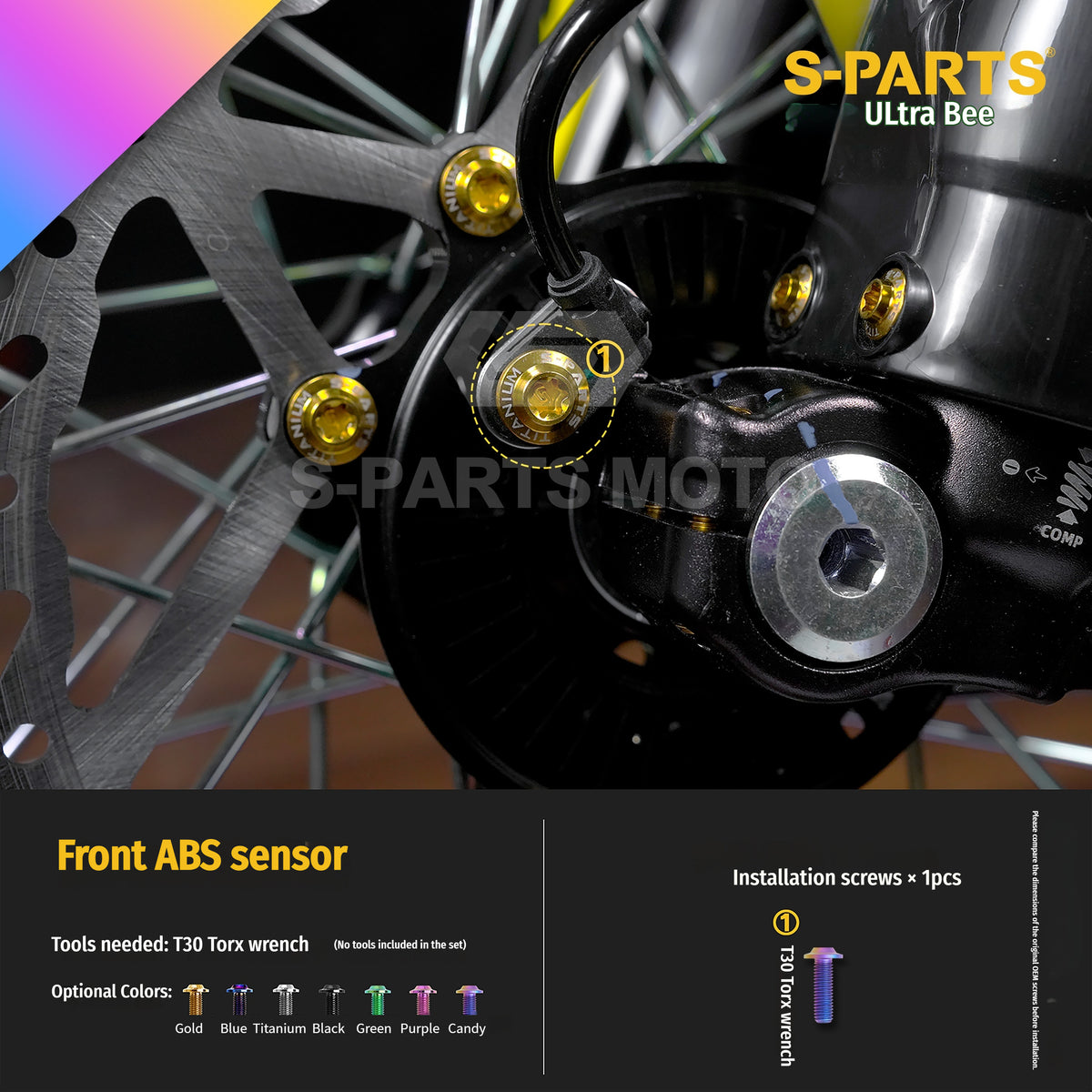 SPARTS Titanium Bolt Kit for Ultra Bee | Full Motorcycle Upgrade Set