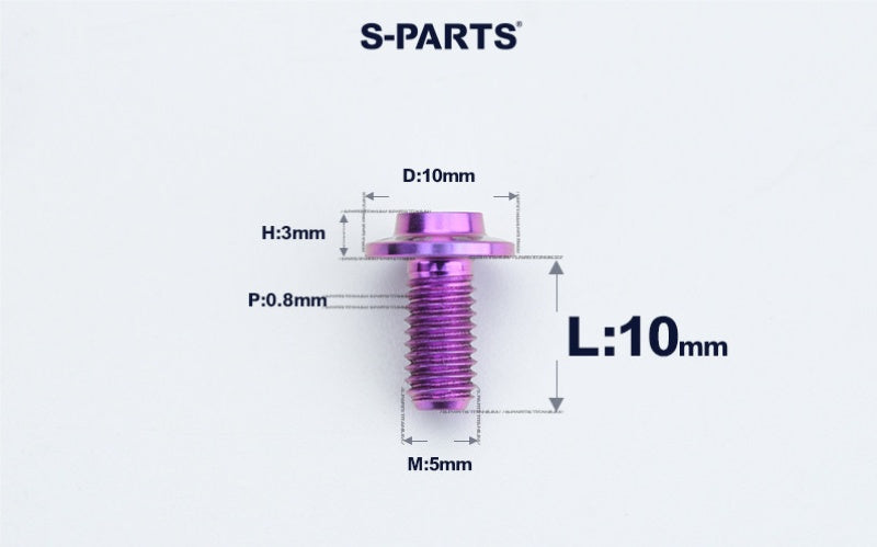 SPARTS A3 M5×L6-50 D10 Titanium Button Head Bolt for Motorcycle & Bicycle Lightweight Custom Fasteners